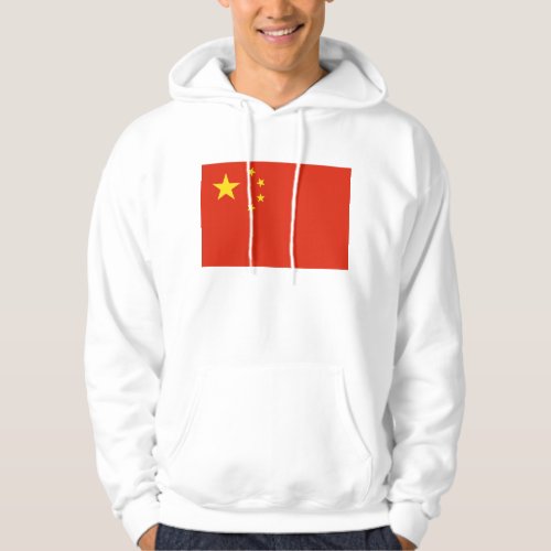 Hooded Sweatshirt with Flag of China