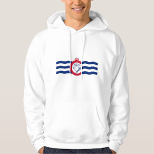 Hooded Sweatshirt with Flag of Cincinnati, USA