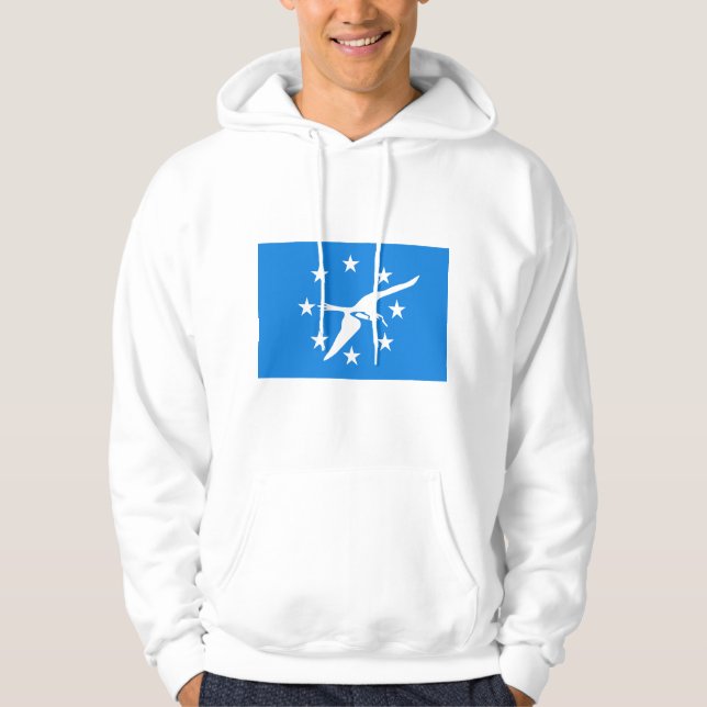 Hooded Sweatshirt with Flag of Corpus Christi, USA (Front)