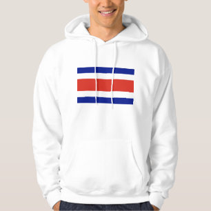 Hooded Sweatshirt with Flag of Costa Rica
