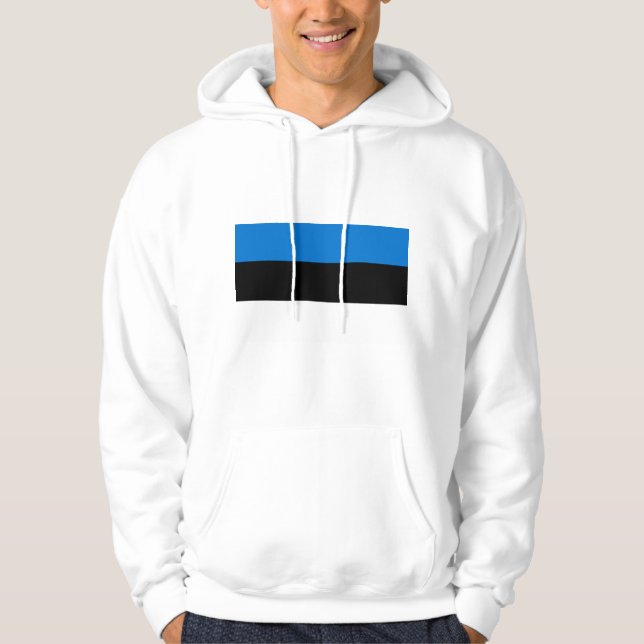 Hooded Sweatshirt with Flag of Estonia (Front)