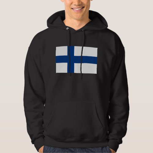 Hooded Sweatshirt with Flag of Finland