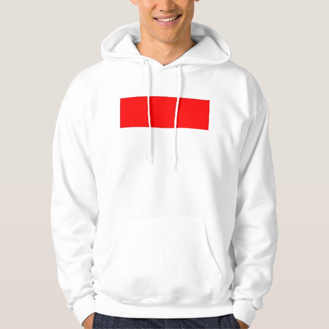 Hooded Sweatshirt with Flag of Indonesia (Front)