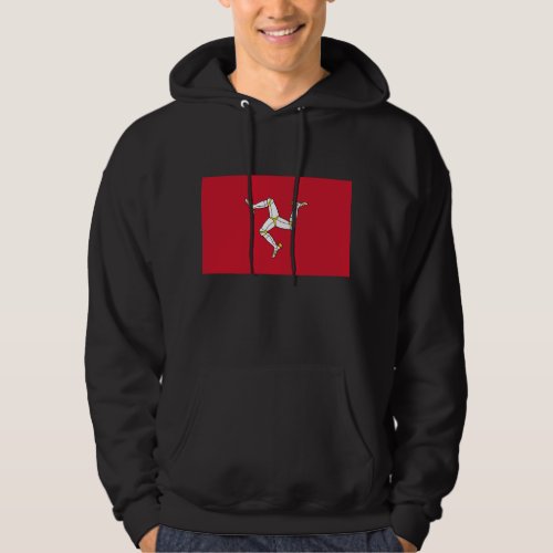 Hooded Sweatshirt with Flag of Isle of Man