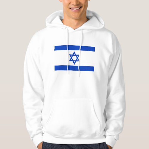 Hooded Sweatshirt with Flag of Israel