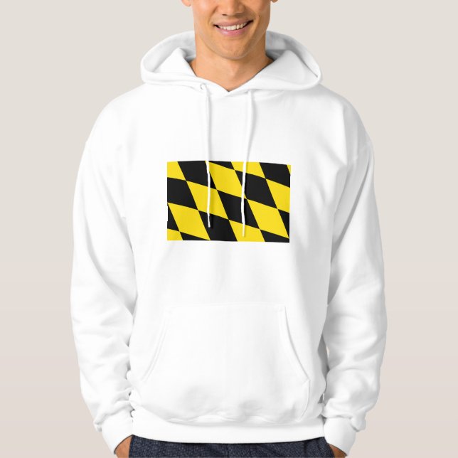 Hooded Sweatshirt with Flag of Munich, Bavaria (Front)