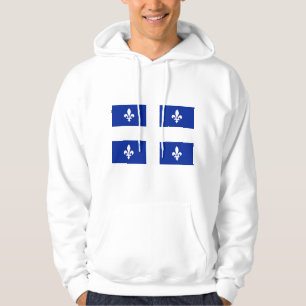 Hooded Sweatshirt with Flag of Quebec, Canada