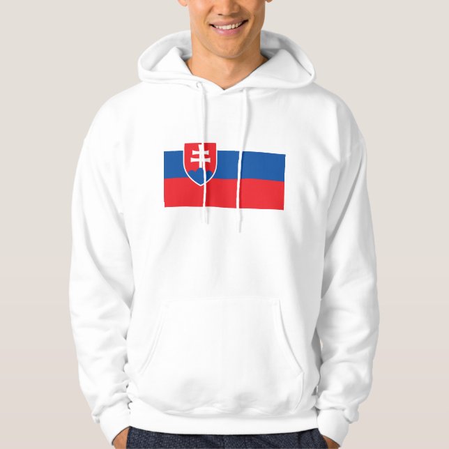 Hooded Sweatshirt with Flag of Slovakia (Front)