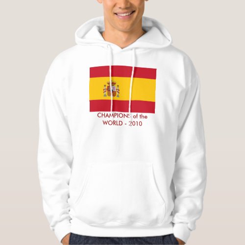 Hooded Sweatshirt with Flag of Spain