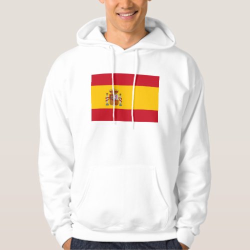 Hooded Sweatshirt with Flag of Spain