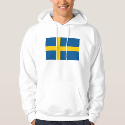 Hooded Sweatshirt with Flag of Sweden