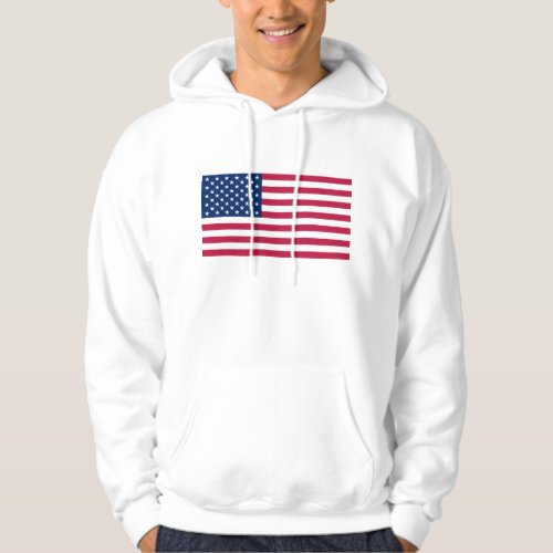 Hooded Sweatshirt with Flag of the USA