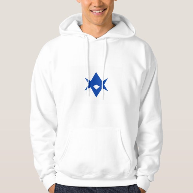 Hooded Sweatshirt with Flag of Toyota City, Japan (Front)
