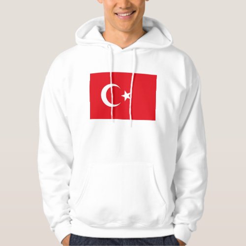 Hooded Sweatshirt with Flag of Turkey