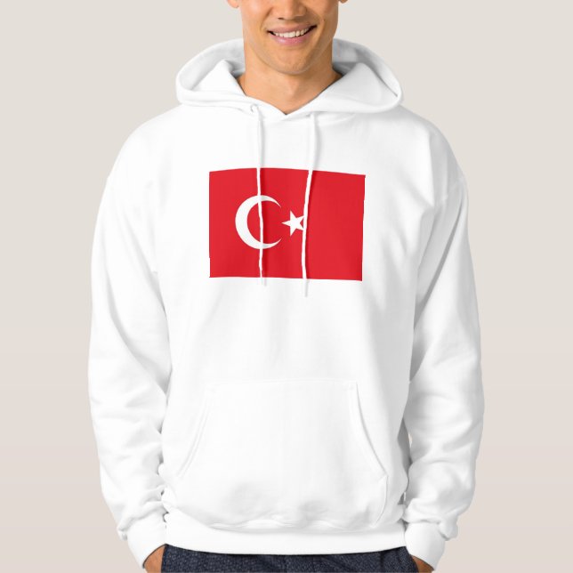 Hooded Sweatshirt with Flag of Turkey (Front)