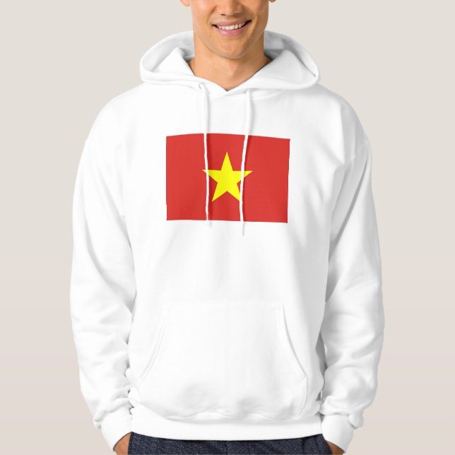 Hooded Sweatshirt with Flag of Vietnam (Front)