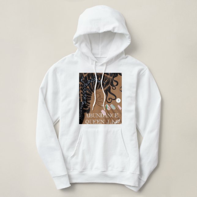 HOODIE ABUNDANCE QUEEN LLC LOGO BRAND (Design Front)