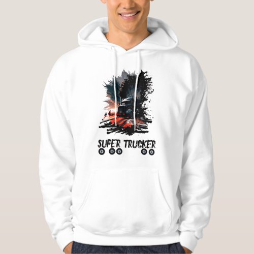 Hoodie Truck Trucker gift Wheels