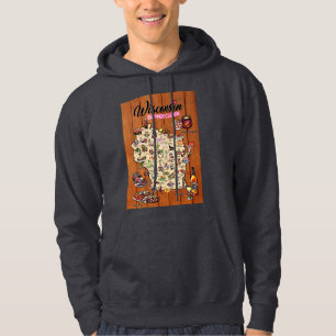Hoodie Unisex - Wisconsin Supper Club Map