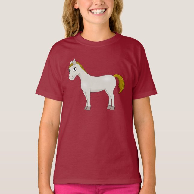 Hoodie with cartoon horse T-Shirt (Front)