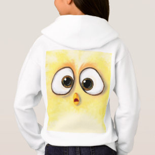Hoodie with Chicken Surprised Big Eyes - Fun