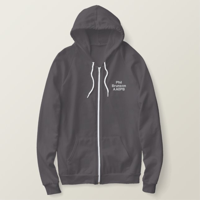 Hoodie with Ham Radio call sign (Design Front)