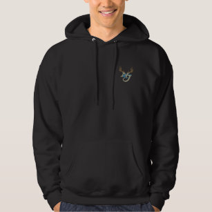 Hoodie with logo on front and back