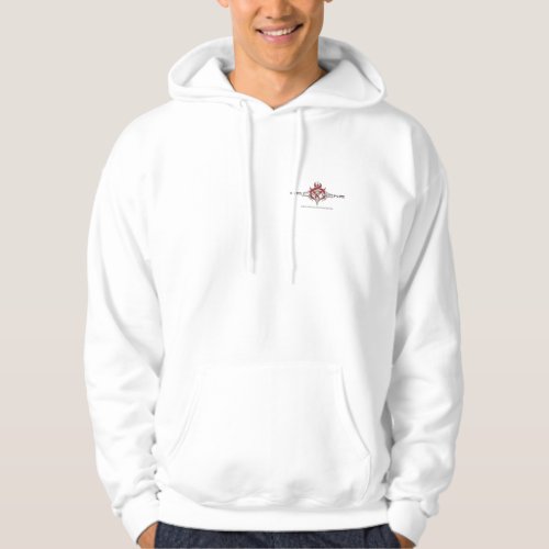 hoodie with logos on front and back