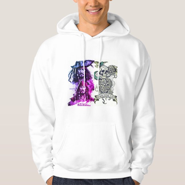 Hoodie with tattoos design . (Front)