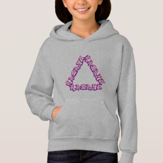 Hoodie with triangle typography design