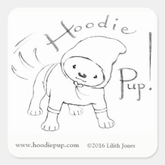 HoodiePup Stickers! Square Sticker