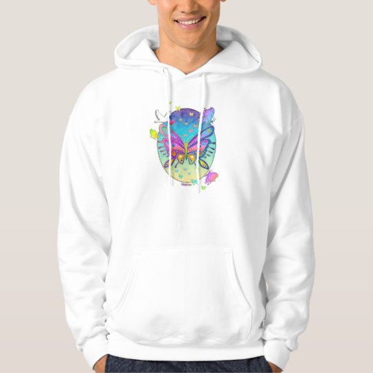 Hoodies, Hooded Sweatshirts - BUTTERFLY POP ART