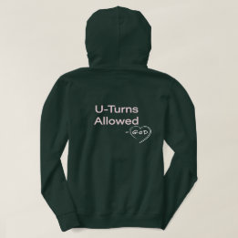 Hoodies Women's Christian U-turns Allowed God