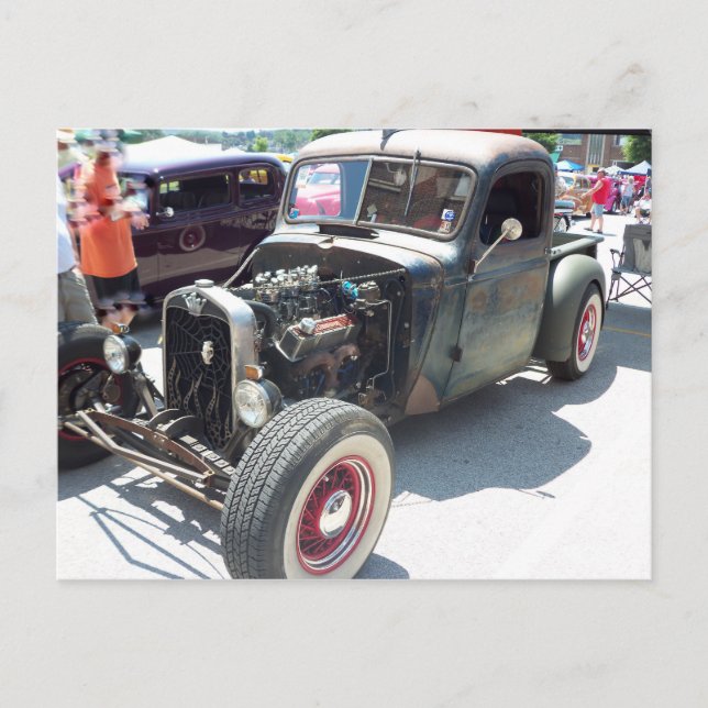 Hoodless Hot Rod Postcard (Front)