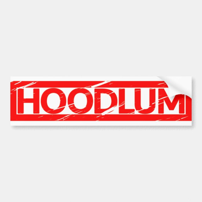 Hoodlum Stamp Bumper Sticker (Front)