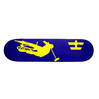 Hoodman "Polo" Blue Yellow Skateboard Deck