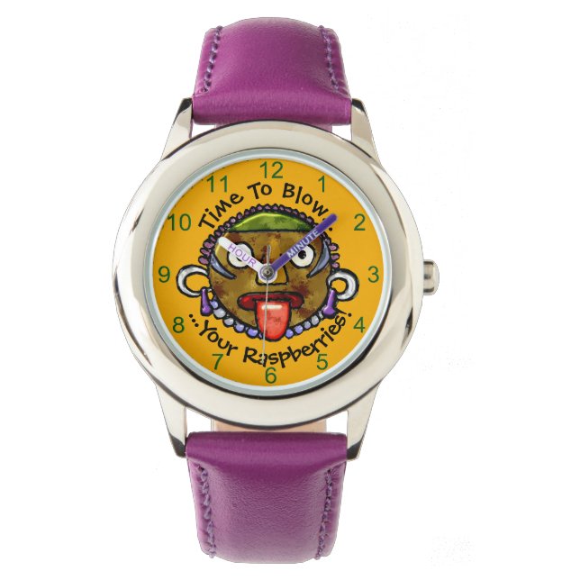 HooDoo Man Sez Its Time To Blow Your Raspberries Watch (Front)