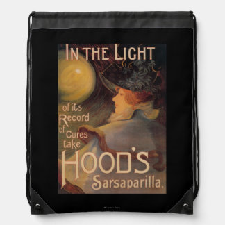 Hood's Sarsaparilla Promotional Poster Drawstring Bag