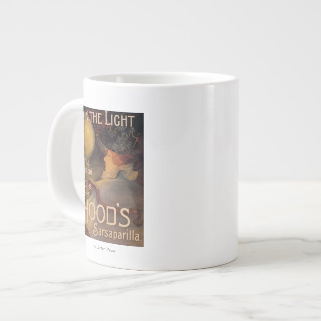 Hood's Sarsaparilla Promotional Poster Large Coffee Mug (Front Left)