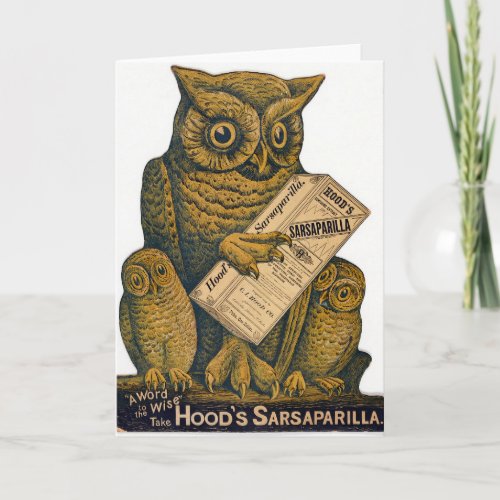Hoods Sarsaparilla Restorative Tonic Card