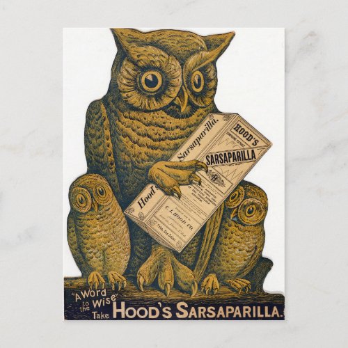 Hoods Sarsaparilla Restorative Tonic Postcard