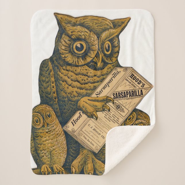 Hood's Sarsaparilla Restorative Tonic. Sherpa Blanket (Front)