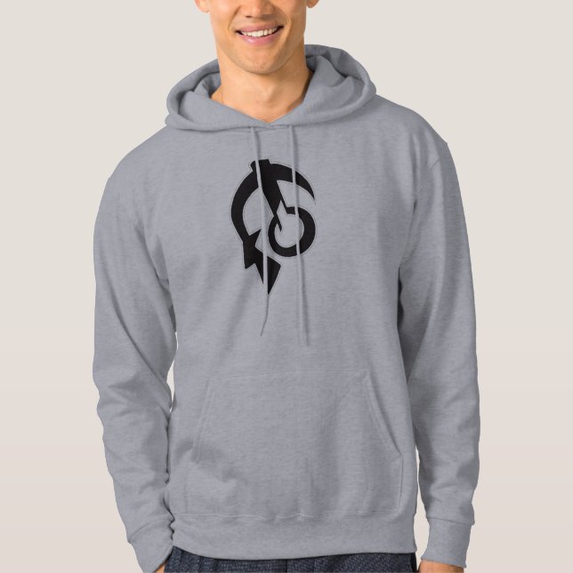 Hoody with JG4U on front black let... - Customized (Front)