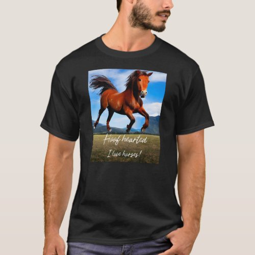 Hoof Hearted I love horses T_Shirt