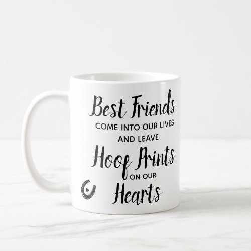 Hoof Prints on our Hearts Horse Memorial Photo Coffee Mug