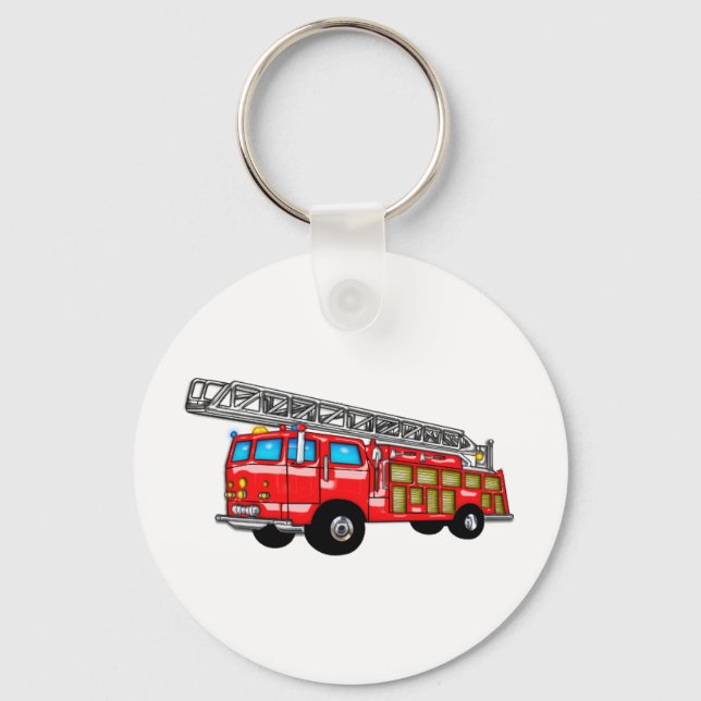 Hook and Ladder Fire Engine Keychain (Front)