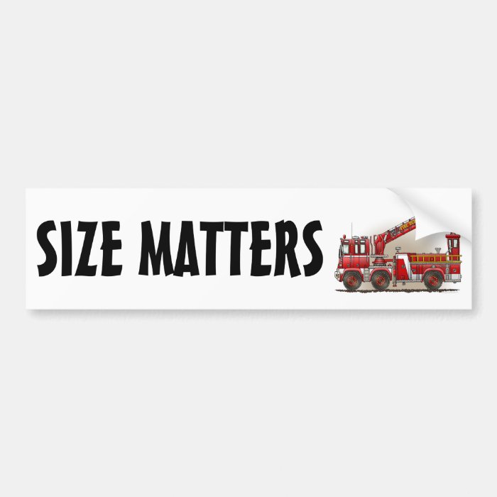 Hook and Ladder Fire Truck Bumper Sticker SM