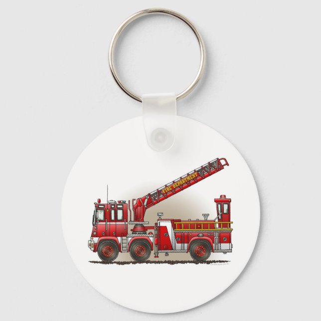 Hook and Ladder Fire Truck Keychain (Front)