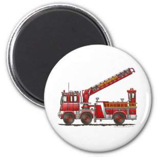 Hook and Ladder Fire Truck Magnet