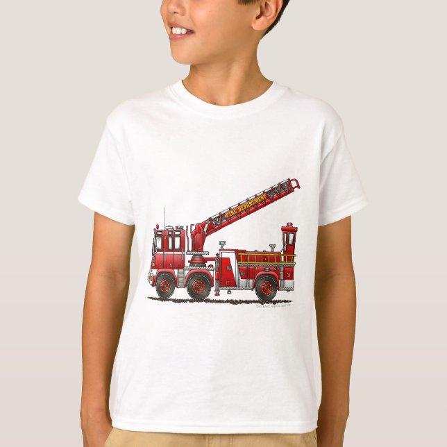 Hook and Ladder Fire Truck T-Shirt (Front)